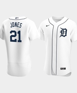 JaCoby Jones 21 Detroit Tigers White Home Jersey