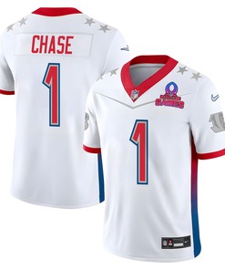 Ja'Marr Chase 1 Bengals Pro Bowl 2023 Patch Men Jersey - White