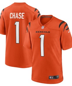 Ja'Marr Chase 1 Cincinnati Bengals Alternate Game Jersey - Orange