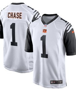 Ja'Marr Chase 1 Cincinnati Bengals Alternate Game Player Jersey - White