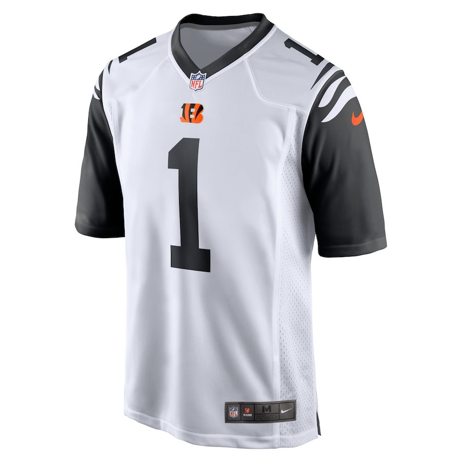 Ja'Marr Chase 1 Cincinnati Bengals Alternate Game Player Jersey - White