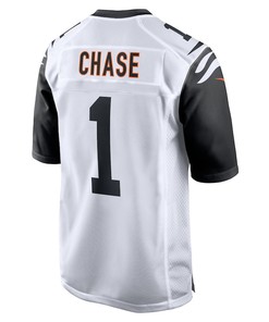 Ja'Marr Chase 1 Cincinnati Bengals Alternate Game Player Jersey - White