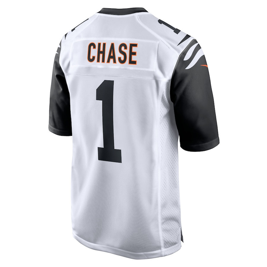 Ja'Marr Chase 1 Cincinnati Bengals Alternate Game Player Jersey - White