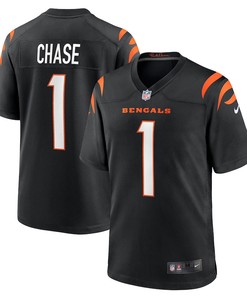 Ja'Marr Chase 1 Cincinnati Bengals Game Jersey - Black