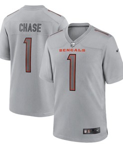 Ja'Marr Chase 1 Cincinnati Bengals Men Atmosphere Fashion Game Jersey - Gray