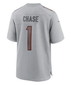 Ja'Marr Chase 1 Cincinnati Bengals Men Atmosphere Fashion Game Jersey - Gray