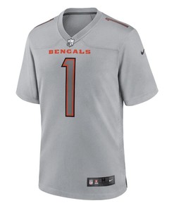 Ja'Marr Chase 1 Cincinnati Bengals Men Atmosphere Fashion Game Jersey - Gray