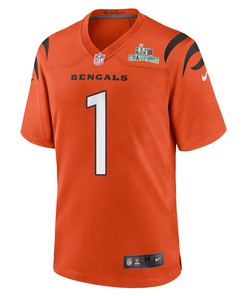Ja'Marr Chase 1 Cincinnati Bengals Super Bowl LVII Champions Men Alternate Game Jersey - Orange