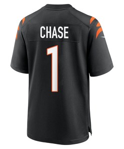 Ja'Marr Chase 1 Cincinnati Bengals Super Bowl LVII Champions Men Game Jersey - Black