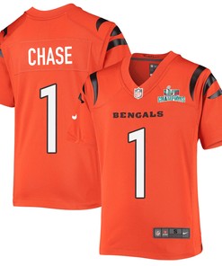 Ja'Marr Chase 1 Cincinnati Bengals Super Bowl LVII Champions Youth Alternate Game Jersey - Black