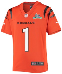Ja'Marr Chase 1 Cincinnati Bengals Super Bowl LVII Champions Youth Alternate Game Jersey - Black