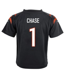 Ja'Marr Chase 1 Cincinnati Bengals Super Bowl LVII Champions Youth Game Jersey - Black
