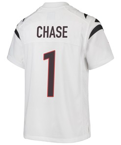 Ja'Marr Chase 1 Cincinnati Bengals Super Bowl LVII Champions Youth Game Jersey - White