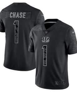 Ja'Marr Chase Cincinnati Bengals RFLCTV Limited Jersey - Black