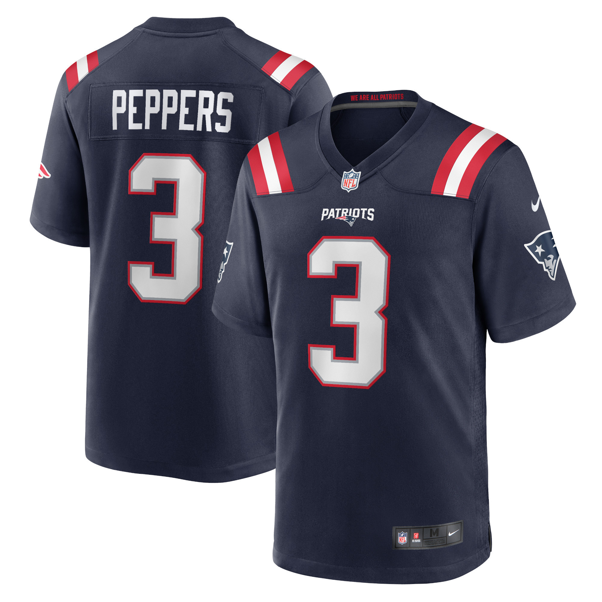 Jabrill Peppers New England Patriots Game Jersey - Navy Nfl