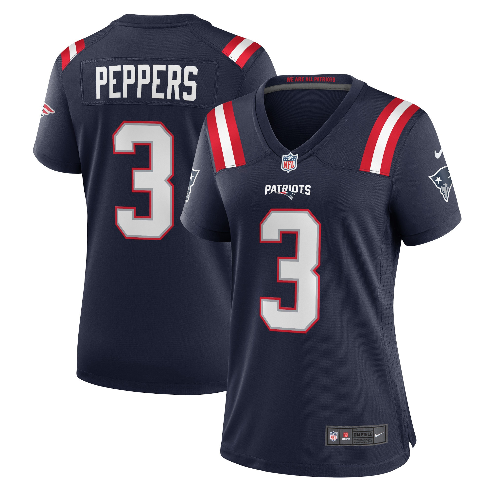 Jabrill Peppers New England Patriots Womens Game Jersey - Navy Nfl