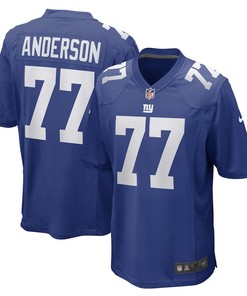 Jack Anderson 77 New York Giants Game Player Jersey - Royal