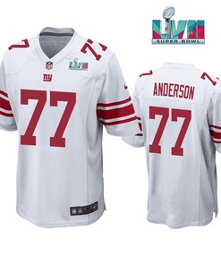 Jack Anderson 77 New York Giants Super Bowl LVII Super Bowl LVII White Men Game Jersey