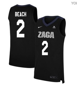 Jack Beach 2 Gonzaga Bulldogs Elite Basketball Youth Jersey - Black