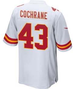 Jack Cochrane 43 Kansas City Chiefs Super Bowl LVII Champions 3 Stars Men Game Jersey - White
