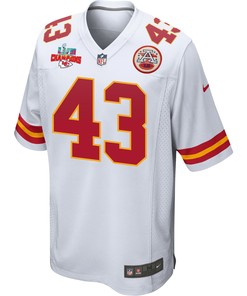 Jack Cochrane 43 Kansas City Chiefs Super Bowl LVII Champions 3 Stars Men Game Jersey - White
