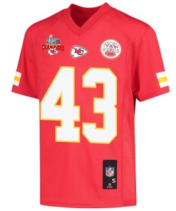 Jack Cochrane 43 Kansas City Chiefs Super Bowl LVII Champions 3 Stars Youth Game Jersey - Red