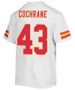 Jack Cochrane 43 Kansas City Chiefs Super Bowl LVII Champions 3 Stars Youth Game Jersey - White
