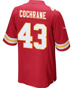 Jack Cochrane 43 Kansas City Chiefs Super Bowl LVII Champions Men Game Jersey - Red
