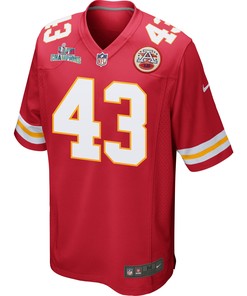 Jack Cochrane 43 Kansas City Chiefs Super Bowl LVII Champions Men Game Jersey - Red
