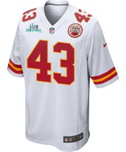 Jack Cochrane 43 Kansas City Chiefs Super Bowl LVII Champions Men Game Jersey - White
