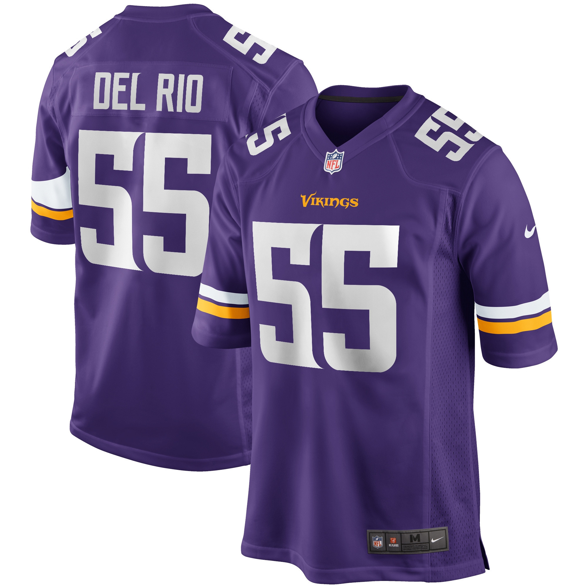 Jack Del Rio Minnesota Vikings Game Retired Player Jersey - Purple Nfl