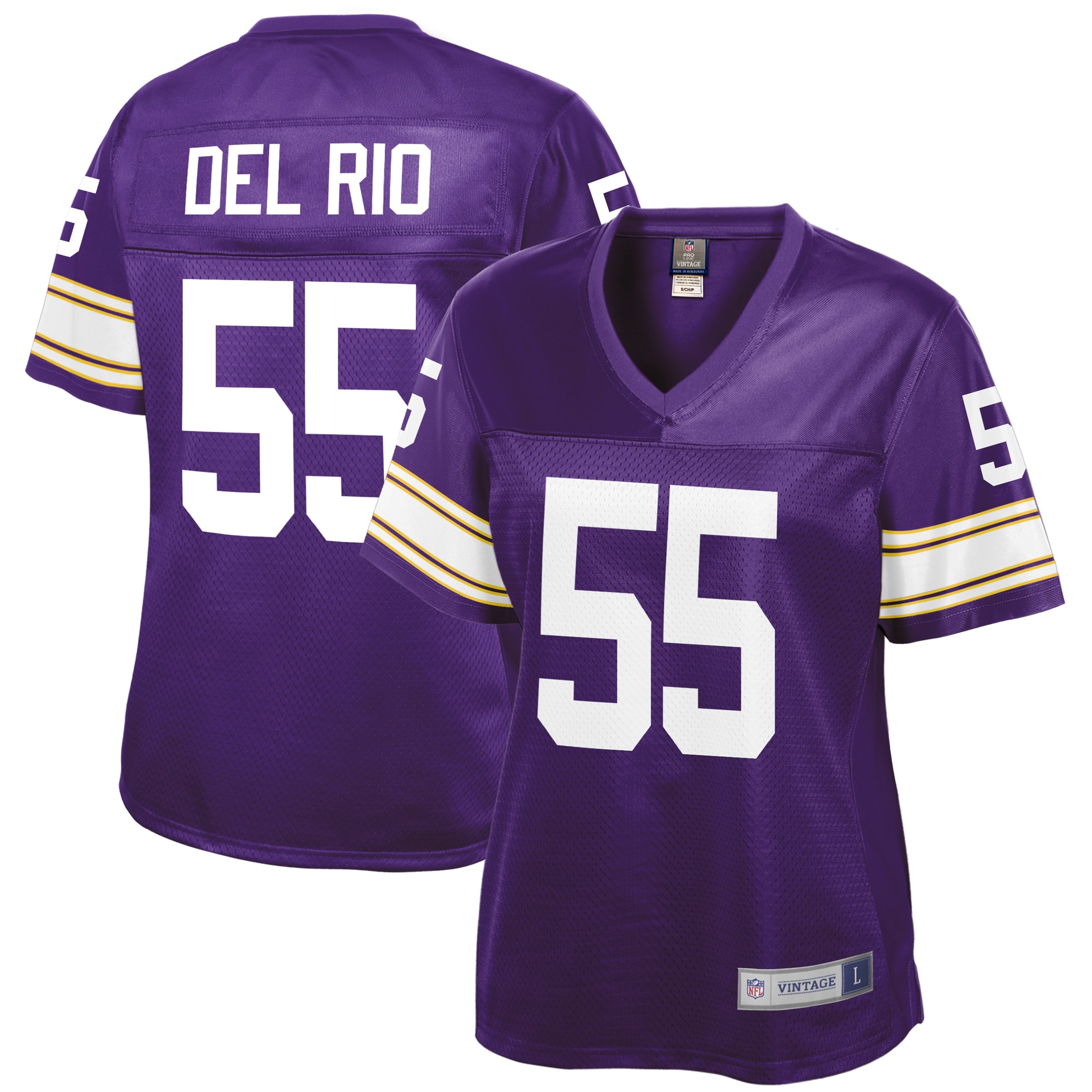 Jack Del Rio Minnesota Vikings Nfl Pro Line Womens Retired Player Jersey - Purple