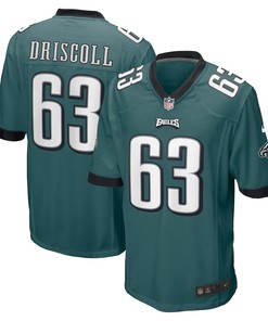 Jack Driscoll 63 Philadelphia Eagles Game Jersey - Midnight Green