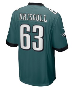 Jack Driscoll 63 Philadelphia Eagles Game Jersey - Midnight Green