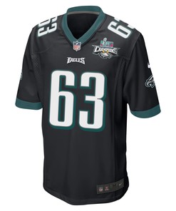 Jack Driscoll 63 Philadelphia Eagles Super Bowl LVII Champions 2 Stars Men Game Jersey - Black