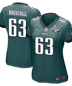 Jack Driscoll 63 Philadelphia Eagles Super Bowl LVII Champions 2 Stars Women Game Jersey - Midnight Green