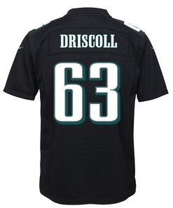 Jack Driscoll 63 Philadelphia Eagles Super Bowl LVII Champions 2 Stars Youth Game Jersey - Black