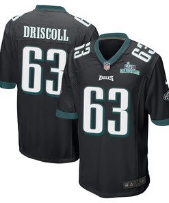 Jack Driscoll 63 Philadelphia Eagles Super Bowl LVII Champions Men Game Jersey - Black