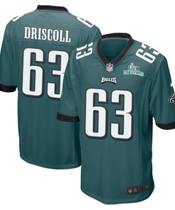 Jack Driscoll 63 Philadelphia Eagles Super Bowl LVII Champions Men Game Jersey - Midnight Green