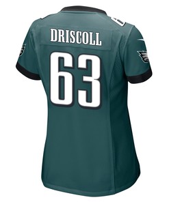 Jack Driscoll 63 Philadelphia Eagles Super Bowl LVII Champions Women Game Jersey - Midnight Green