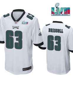 Jack Driscoll 63 Philadelphia Eagles Super Bowl LVII Game Player Men Jersey - White