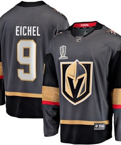 Jack Eichel 9 Vegas Golden Knights 2023 Stanley Cup Champions Patch Alternate Breakaway Jersey - Black