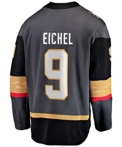 Jack Eichel 9 Vegas Golden Knights 2023 Stanley Cup Champions Patch Alternate Breakaway Jersey - Black