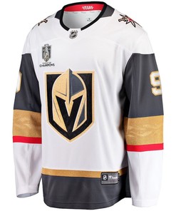 Jack Eichel 9 Vegas Golden Knights 2023 Stanley Cup Champions Patch Away Breakaway Player Jersey - White