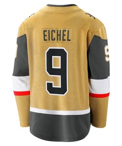Jack Eichel 9 Vegas Golden Knights 2023 Stanley Cup Champions Patch Home Breakaway Player Jersey - Gold