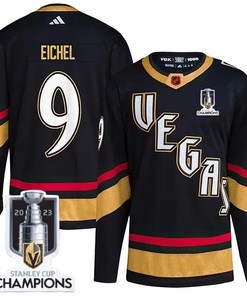Jack Eichel 9 Vegas Golden Knights 2023 Stanley Cup Champions Patch Special Edition 2.0 Breakaway Jersey - Black