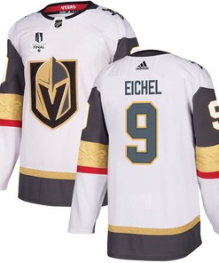 Jack Eichel 9 Vegas Golden Knights Stanley Cup 2023 Final Patch Away Breakaway Men Jersey - White