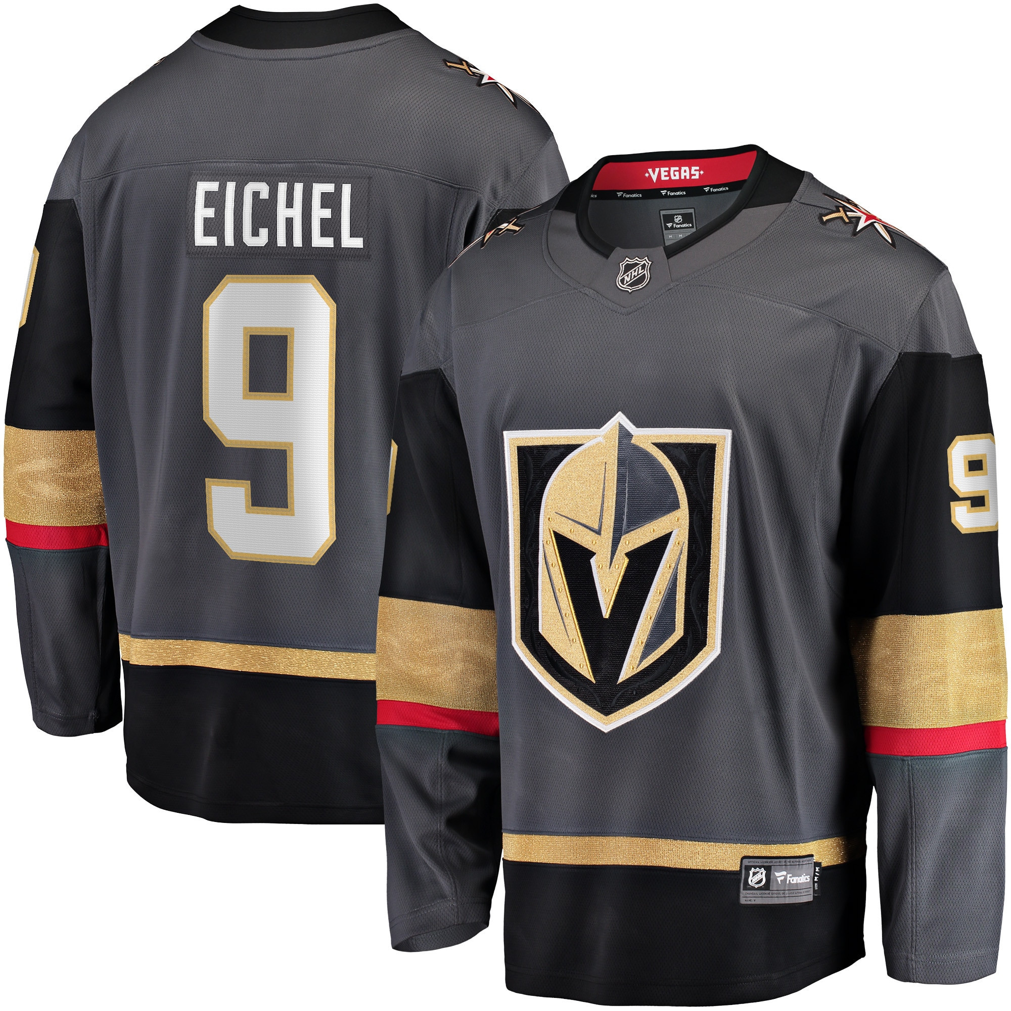 Jack Eichel Vegas Golden Knights Fanatics Branded Home Breakaway Player Jersey - Gray Nhl