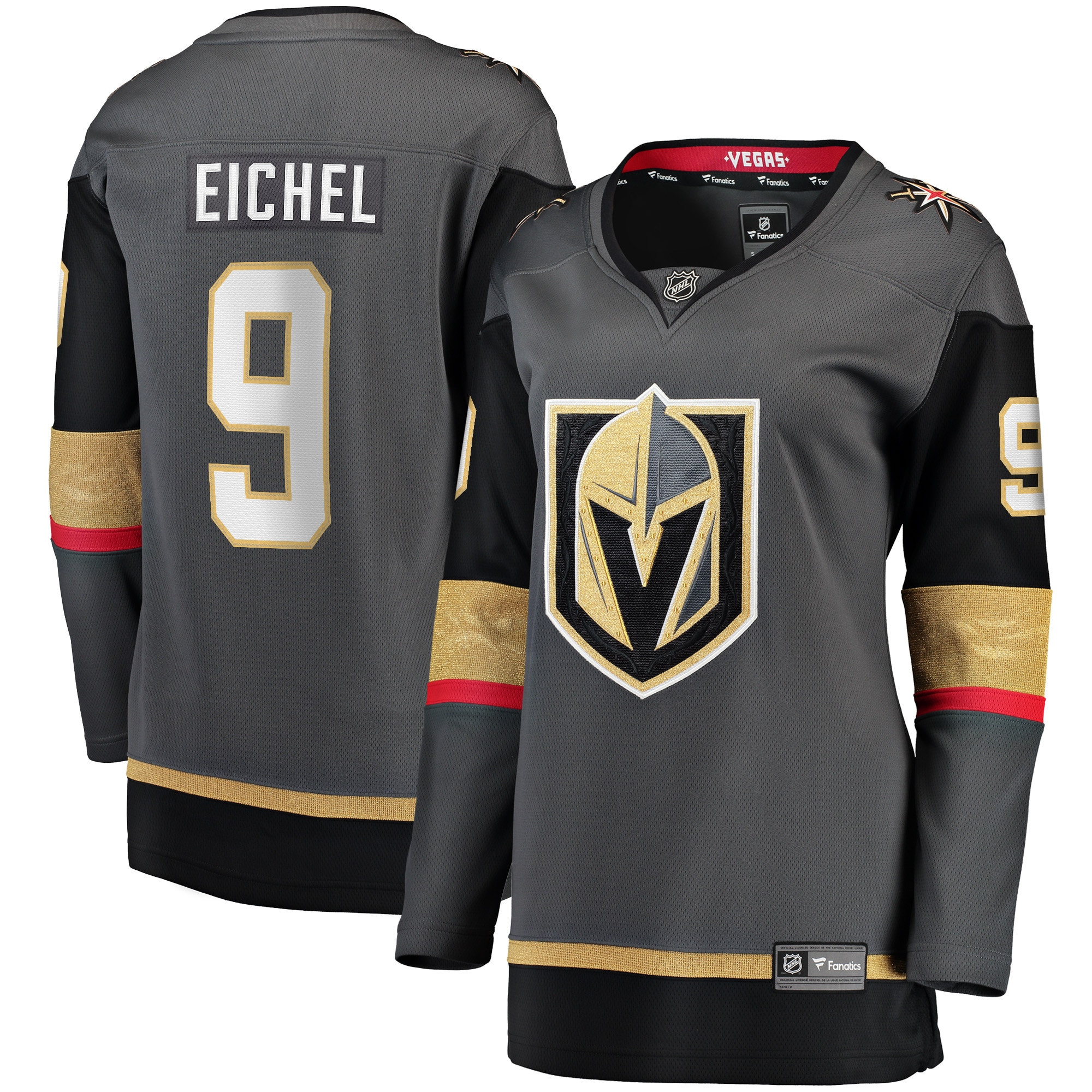 Jack Eichel Vegas Golden Knights Fanatics Branded Womens Home Breakaway Player Jersey - Gray Nhl