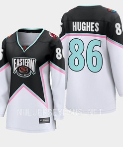 Jack Hughes 86 New Jersey Devils Black 2023 All-Star Eastern Conference Jersey Women